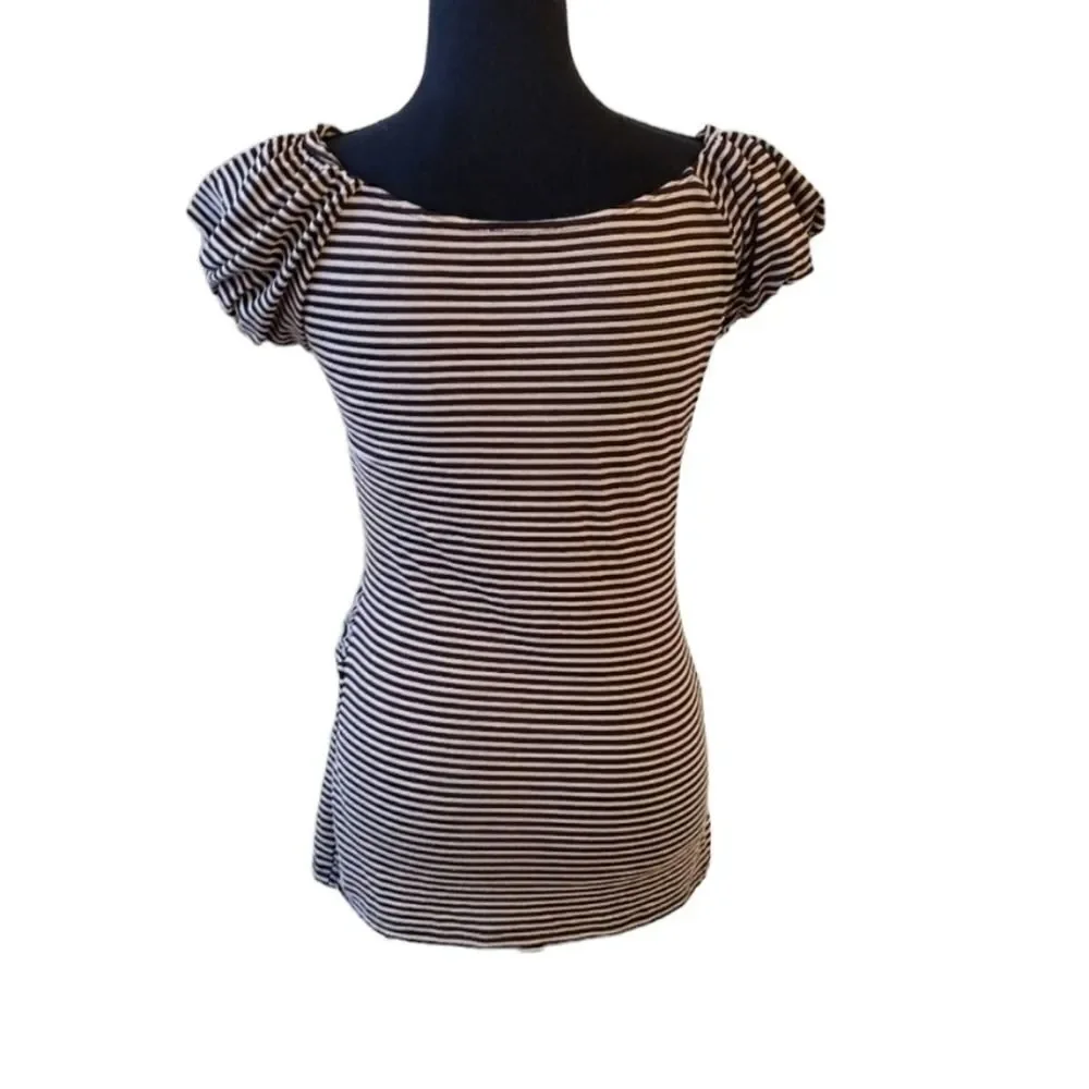 Body Central Striped Short Sleeve Tee - Picture 2 of 3